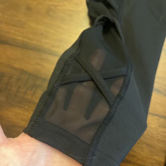 POP Fit Leggings Womens Sz S Black W/ Pockets & Mesh Calf Panel Athleisure Gym - Picture 8 of 10